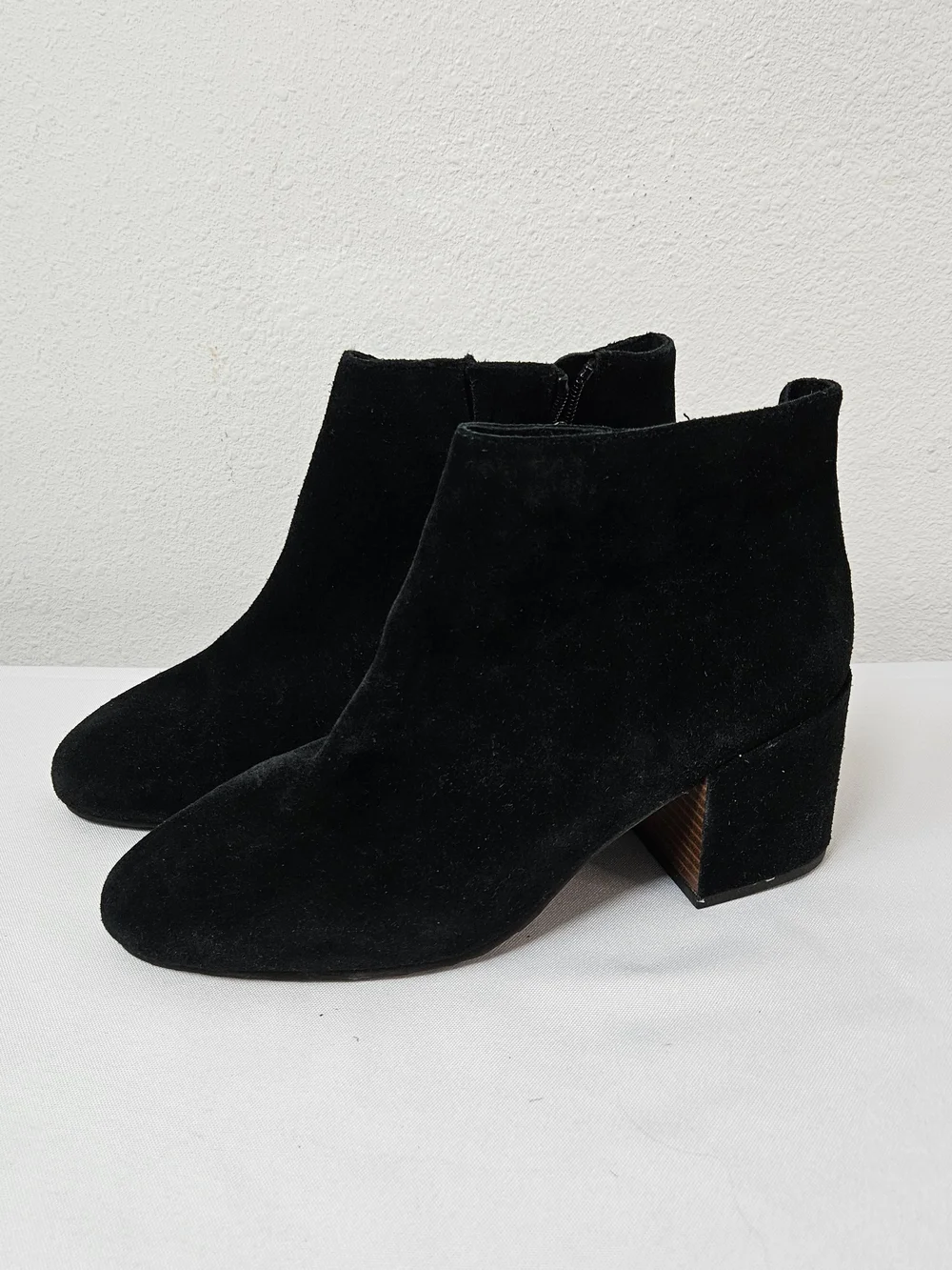Gentle Souls Blaine Black Suede Ankle Boots with Block Heel - Women Size 9.5M